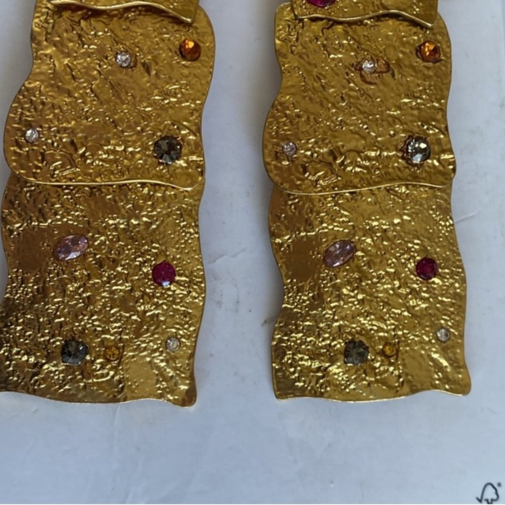 NWT Zara Maxi Gold Tone Earrings - Picture 4 of 11